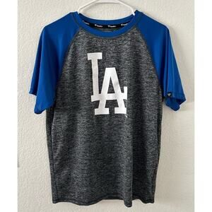 Los Angeles Dodgers Fanatics Static T-Shirt Charcoal Royal Mens Size Large